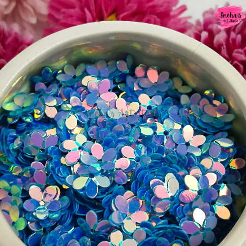 Blue Flower Sequins